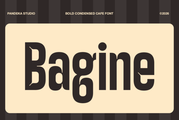 Bagine: A Bold Condensed Font for Café Branding