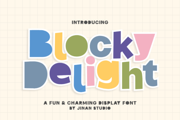 Blocky Delight: A Playful Font for Joyful Designs