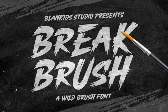 Break Brush: The Wild Display Font for Bold Creative Projects