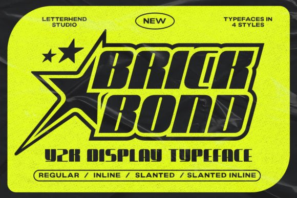 Brick Bond: A Y2K Font for Futuristic Designs