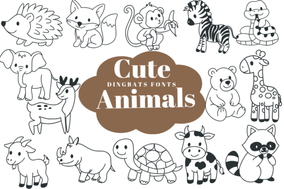 Cute Animals: The Dingbats Font for Charming Design