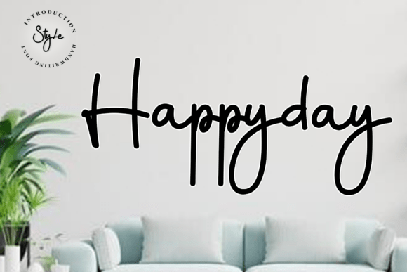 Happyday: Crafting Visual Stories with Modern Handwritten Elegance
