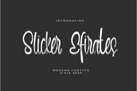 Slicker Efirates: The Expressive Brush Font for Modern Designers