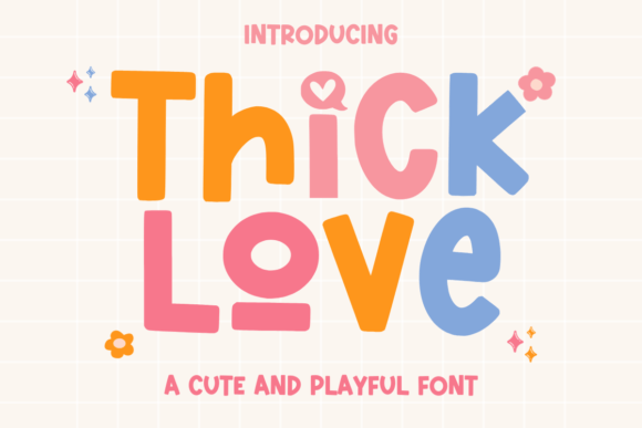 Thick Love: A Playful Display Font for Creative Brands