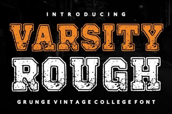 Varsity Rough: Authentic Grunge College Font for Bold Projects